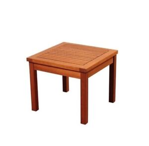 Amazonia Rome Square and Durable Side Table | Eucalyptus Wood | Ideal for