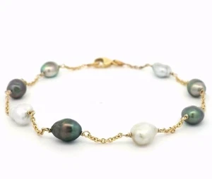 Baroque Pearl Bracelet In 14k Yellow Gold - Picture 1 of 3