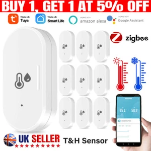 10x Smart ZigBee Wifi Temperature Humidity Sensor MonitorTuya For Google Alexa - Picture 1 of 19