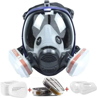 US Full/Half Face Gas Mask Respirator Set For Painting Spraying Safety Facepiece - Image 1 of 4