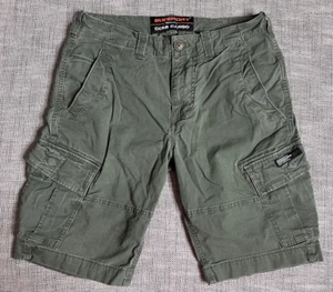 SUPERDRY MENS CORE CARGO GREEN SHORTS SIZE 31 - Picture 1 of 7