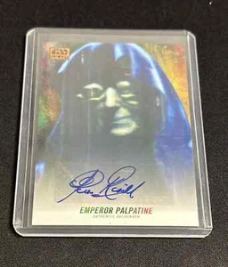 2024 Chrome Star Wars Galaxy Emperor Palpatine /5 Autograph - Picture 1 of 2