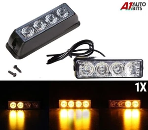4 LED Strobe Flashing Recovery Lightbar 12V Amber Truck beacon Lights New 12-24V - Picture 1 of 14