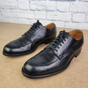 Alden Split Toe Derby Lace Up Black Leather Dress Shoes Men's Size 12.5 A/C - Picture 1 of 9