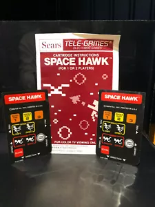 Intellivision Space Hawk Manual & Overlays or Mission X Manual & Overlays N22 - Picture 1 of 2