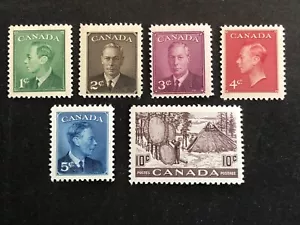Canada Stamps 1950, Year Set Collection of 6 Stamps, Mint, NH F-VF, Lot # 50AM2 - Picture 1 of 1