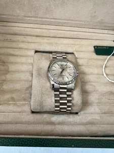 ROLEX  18K WHITE GOLD DOUBLE QUICKSET PRESIDENT 118239 36MM Silver index Dial - Picture 1 of 10