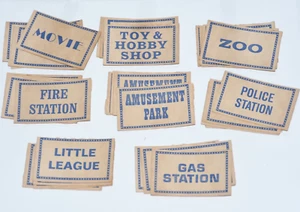 Vintage 1968 MATCHBOX Traffic Game Destination Cards Parts Complete Set - Picture 1 of 10