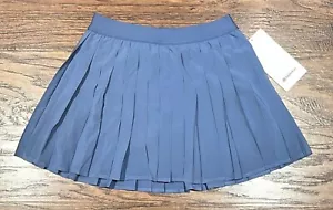 NEU Damen Lululemon hoch geschnitten Plissee Tennisrock Oasis blau Größe 4 - Bild 1 von 8