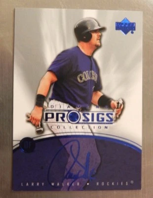 2004 UPPER DECK DIAMOND COLLECTION PRO SIGS  ROCKIES LARRY WALKER #6 - Image 1 of 2