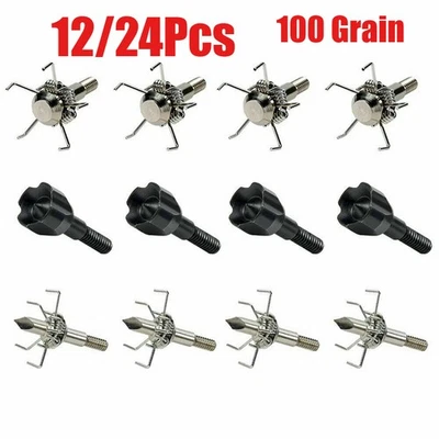 12 piezas 100 puntas de flecha de juego pequeño puntas de flecha atornillables puntas anchas judo y martillo Foto 1 de 4