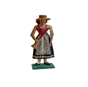 Antiguo Grulicher Krippenfigur, Madera Tallado Um 1900 , (10CM) (#18237) - Imagen 1 de 3