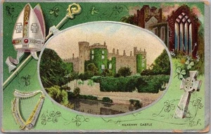 Postal en relieve vintage 1910 DÍA DE SAN PATRICIO "CASTILLO DE KILKENNY" / AMP Co. - Imagen 1 de 2