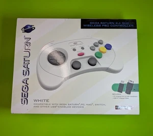 Retro-Bit SEGA Saturn® 2.4GHz Wireless Pro Controller for Sega Saturn, Sega Mega - Picture 1 of 14