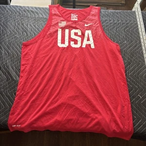 Camiseta sin mangas Nike Dri Fit equipo olímpico de EE. UU. corte atlético talla XXL roja - Imagen 1 de 7