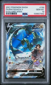 2021 Pokemon Sword & Shield Evolving Skies #194 Full Art / Rayquaza V PSA 10 - Bild 1 von 2