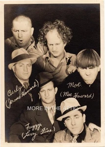 THREE 3 STOOGES ORIGINAL VINTAGE HOLLYWOOD DOUBLE WEIGHT FAN PHOTOGRAPH - Bild 1 von 1