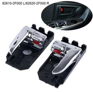 2x FRONT/REAR INNER DOOR HANDLE High Quality Left & Right For KIA Chrome - Picture 1 of 24