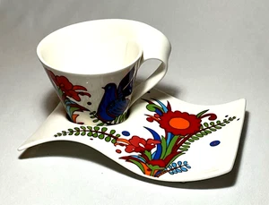 VILLEROY & BOCH ~ PLATO DE FIESTA 8,75" con TAZA (New Wave Caffe Acapulco) ~ LUX/GER - Imagen 1 de 8