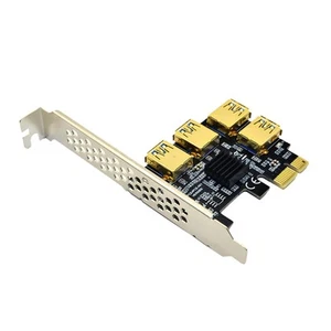 PCIe 1 à 4 PCI Express 16X Riser Card Slot PCI-E 1X à Externe 4 PCI-e - Photo 1/5