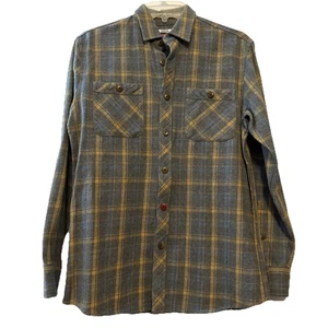 Katin Flannel Shirt Mens S Blue Plaid Long Sleeve Button Cotton Surf - Picture 1 of 3