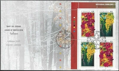 Canada   #2001a  ULpb    "NATIONAL EMBLEMS"    Brand New  2003 Ofdc Block Issue - Image 1 of 2