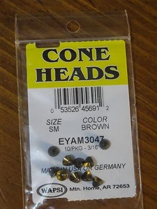 Cabezas de cono Wapsi pintadas para atar moscas, tamaño pequeño - marrón - Imagen 1 de 1