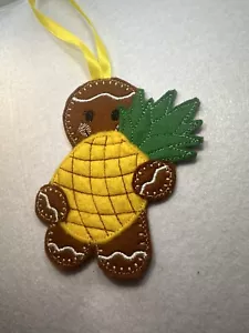 Handmade Felt Gingerbread Man Decoration Pineapple Hanging Gift Decoration - Picture 1 of 2