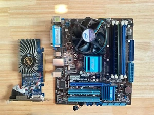 ASUS P5G41C-M LX Intel Pentium E6500 DDR3/DDR2 Motherboard CPU GPU Combo GT1030 - Picture 1 of 5