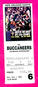 11/1/92 SAINTS/BUCCANEERS TICKET STUB - Picture 1 of 1