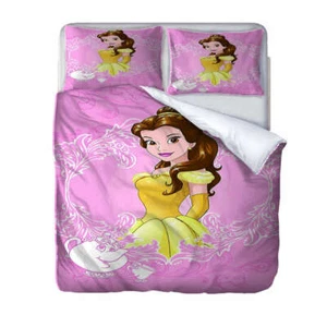 Yellow Dress Princess 3D Print Duvet Quilt Doona Covers Pillow Case Bedding Sets - Bild 1 von 7