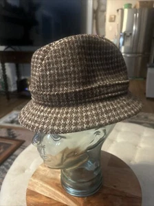 Vintage NWT Kangol Wool Clipper Checked Hat Made In England Size M - Picture 1 of 9