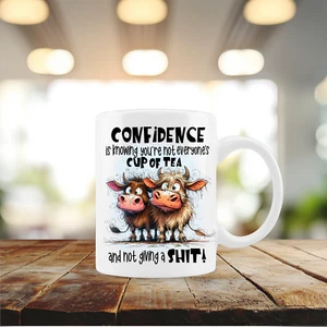Confidence, café/té/chocolate 12 oz. taza/taza/sublimada/personalizar (cu323) - Imagen 1 de 1