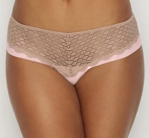 b.tempt'd by Wacoal Love Triangle Tanga Nude Lace Thong Panty Women S 5 L 7 XL 8 - Picture 1 of 4