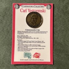 1989  Cooperstown Collection Carl Yastrzemski Commemorative Coin Hillshire Farm 