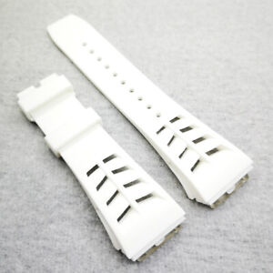 25mm * 20mm White Rubber Strap Band for RICHARD MILLE RM011 RM50-03/01