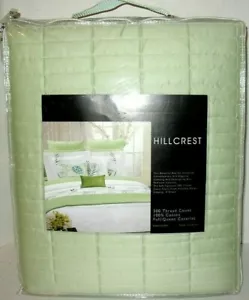 HILLCREST - Queen F/Q Quilt Coverlet 100% Cotton Green NEW 1ST - Picture 1 of 11