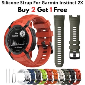 26mm Silicone Strap For Garmin Instinct 2X Solar - Tactical Edition Watchband - Picture 1 of 13