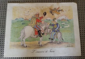 1991 - GIORGIO FORATTINI - IL RISORGIMENTO - L'INCONTRO DI TEANO -  39X29 CM, - Picture 1 of 2