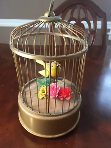 Vintage Blechspielzeug Vogel im Käfig modernes Spielzeug batteriebetrieben - Bild 1 von 12