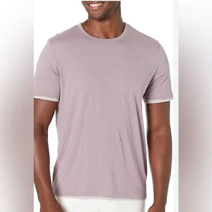 Vince Herren Dbl Layer Streifen S/S Dusty Sky Größe XL NEU OHNE ETIKETT - Bild 1 von 7