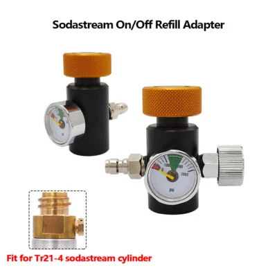 CO2 Nachfülladapter Stecker Füllstation Ein/Aus Adapter für SodaStream Zylinder - Bild 1 von 4