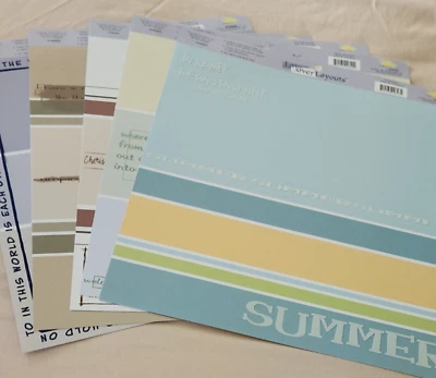 NUEVO Lote 5 escalas MME Transparencia 12x12 color claro abuelos bebé temporadas Foto 1 de 4