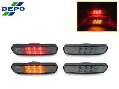 DEPO Smoke Front Amber+Rear Red LED Bumper Side Marker For 1999-2003 Lexus RX300 - Image 1 of 4