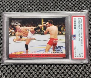 👊🏻 2009 Topps UFC Round 1 Georges St-Pierre RC #17 PSA 7