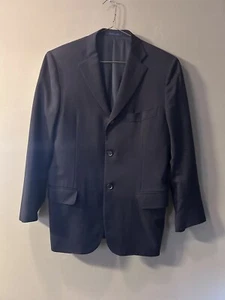 Isaia Napoli Navy Blue Solid Sport Coat Jacket Blazer Aquaspider 40US 50IT - Picture 1 of 10