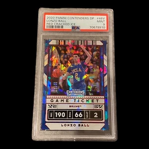 Lonzo Ball 2020-21 Contenders PSA 9 Red Cracked Ice Ticket 01/23 Variation #46v - Bild 1 von 2