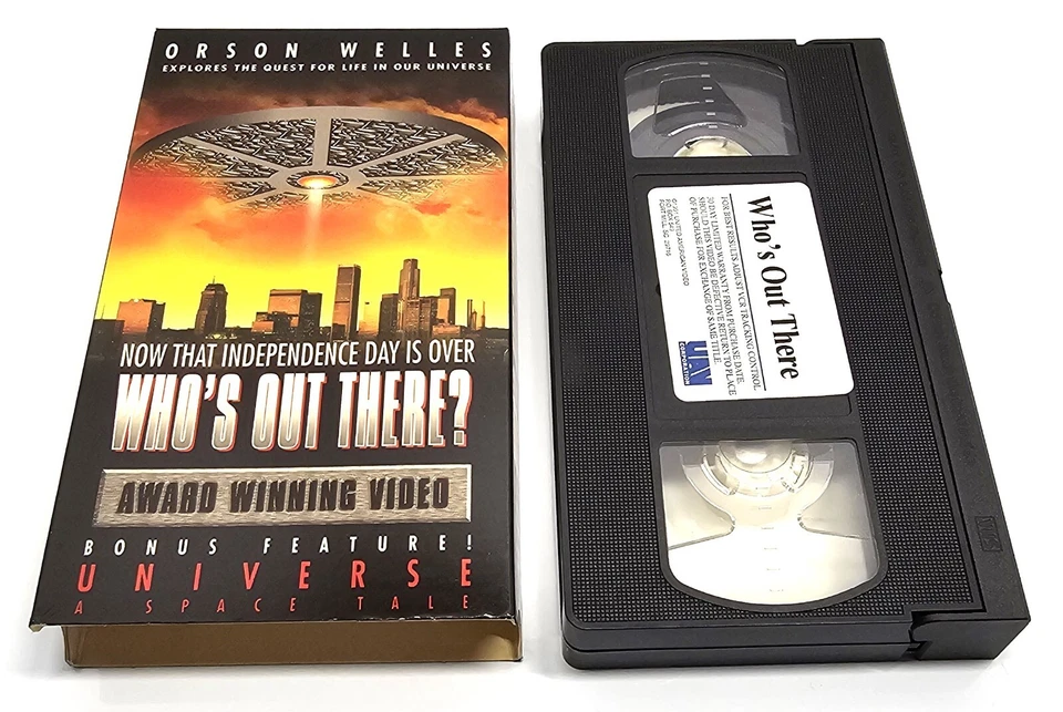 Who's Out There VHS 1991 Bonus Feature Universe A Space Odyssey Willaim Shatner Foto 1 de 4