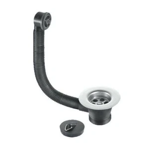 McAlpine 11/2" Fregadero Combinado Residuos y Desbordamiento - Rejilla de Desbordamiento Negra FSW2PP-70 - Imagen 1 de 2