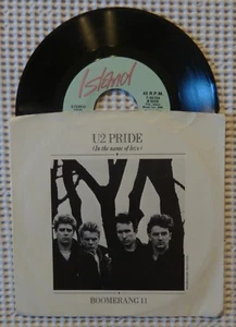 U2 Pride (In The Name Of Love) Boomerang II Orig'84 ISLAND PS Vinyl Rock 45 NM- - Picture 1 of 1